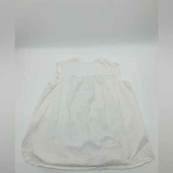 J. Jill | tonal embroidered White Sleeveless Top | 2x - Picture 6 of 7